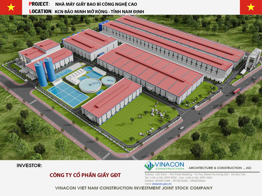 NHÀ XƯỞNG NHÀ MÁY GIẤY GDT – NAM ĐỊNH