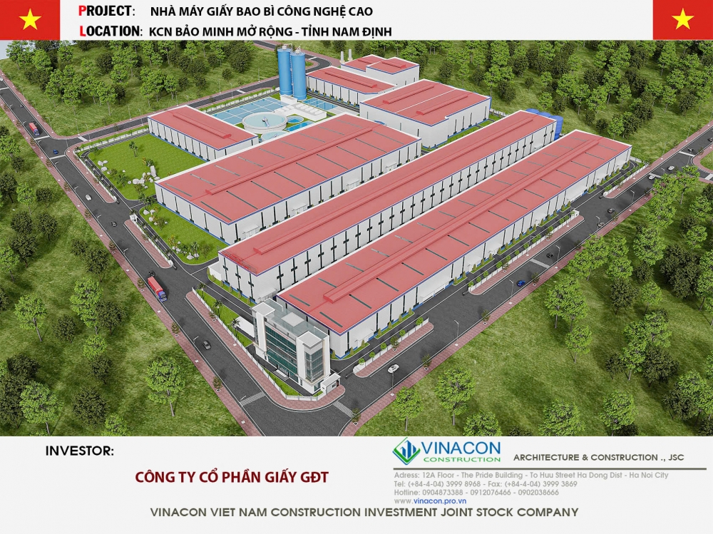 NHÀ XƯỞNG NHÀ MÁY GIẤY GDT – NAM ĐỊNH