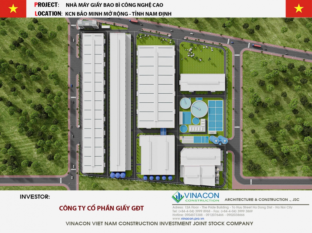NHÀ XƯỞNG NHÀ MÁY GIẤY GDT – NAM ĐỊNH