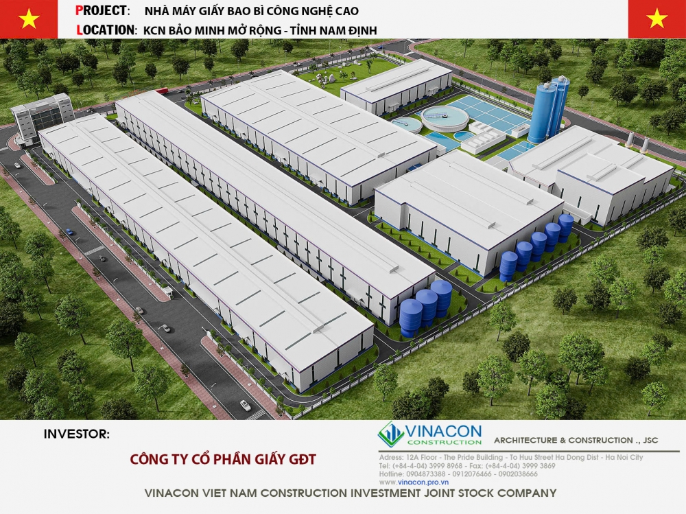 NHÀ XƯỞNG NHÀ MÁY GIẤY GDT – NAM ĐỊNH