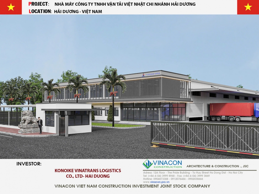 NHÀ XƯỞNG NHÀ MÁY KONOIKE VINATRANS – HẢI DƯƠNG