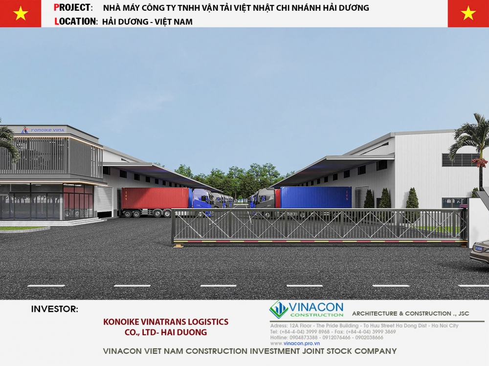 NHÀ XƯỞNG NHÀ MÁY KONOIKE VINATRANS – HẢI DƯƠNG
