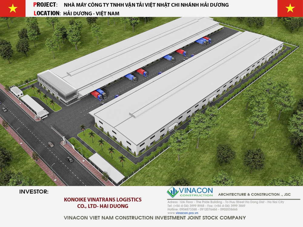 NHÀ XƯỞNG NHÀ MÁY KONOIKE VINATRANS – HẢI DƯƠNG