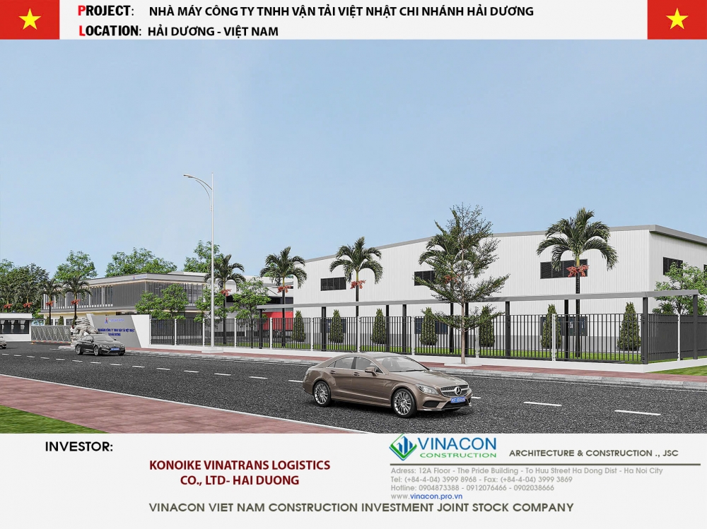 NHÀ XƯỞNG NHÀ MÁY KONOIKE VINATRANS – HẢI DƯƠNG