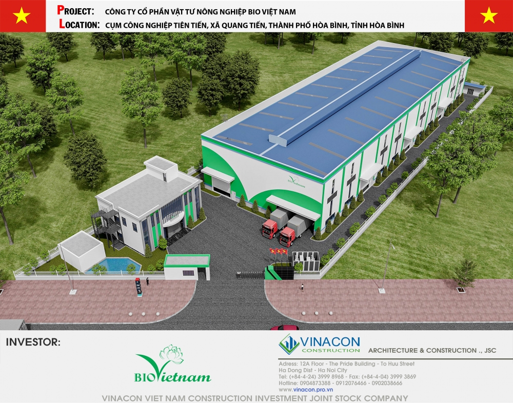 NHÀ XƯỞNG NHÀ MÁY SẢN XUẤT PHÂN BÓN BIO PHÚ THỌ