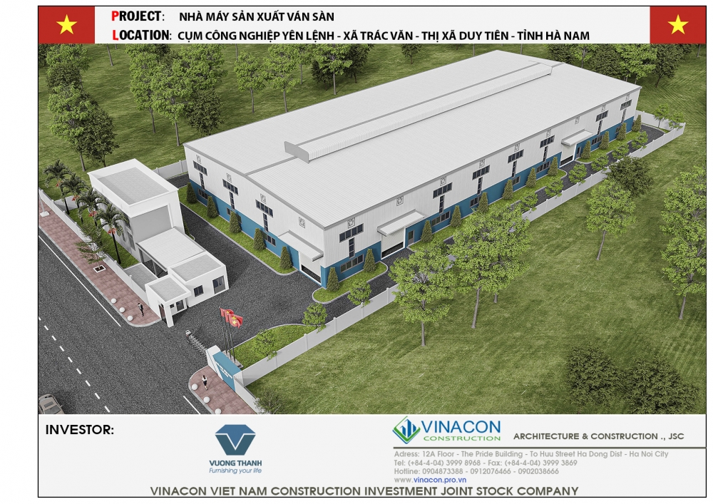 NHÀ XƯỞNG NHÀ MÁY SẢN XUẤT VÁN SÀN HÀ NAM