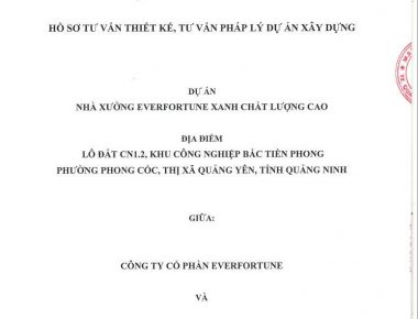 Ký kết hợp đồng tư vấn thiết kế & tư vấn pháp lý dự án nhà xưởng diện tích 63,700 m2 tại Quảng Ninh – Bước tiến mới trong hợp tác giữa  Công ty Cổ phần VINACON và Công ty Cổ phần EVERFORTUNE