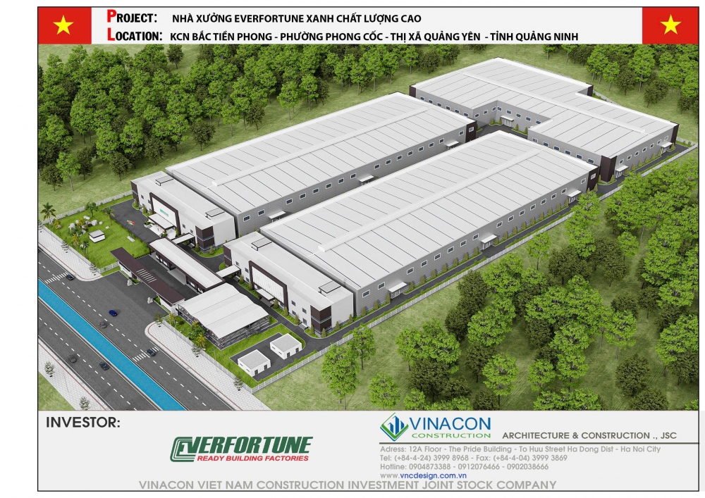 NHÀ XƯỞNG VINACON KÝ KẾT HỢP ĐỒNG TƯ VẤN THIẾT KẾ & TƯ VẤN PHÁP LÝ DỰ ÁN DIỆN TÍCH 63,700 m2 TẠI QUẢNG NINH