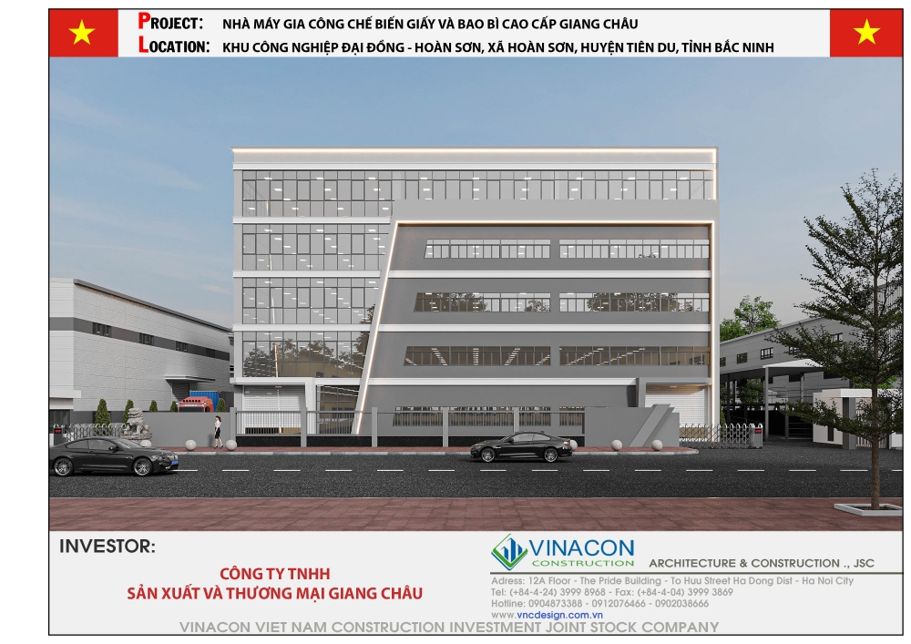NHÀ XƯỞNG VINACON VIỆT NAM KÝ KẾT HỢP ĐỒNG TƯ VẤN THIẾT KẾ DỰ ÁN NHÀ MÁY GIANG CHÂU – BẮC NINH