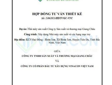 VINACON – ĐƠN VỊ TƯ VẤN THIẾT KẾ DỰ ÁN NHÀ MÁY GIA CÔNG CHẾ BIẾN GIẤY & BAO BÌ CAO CẤP GIANG CHÂU