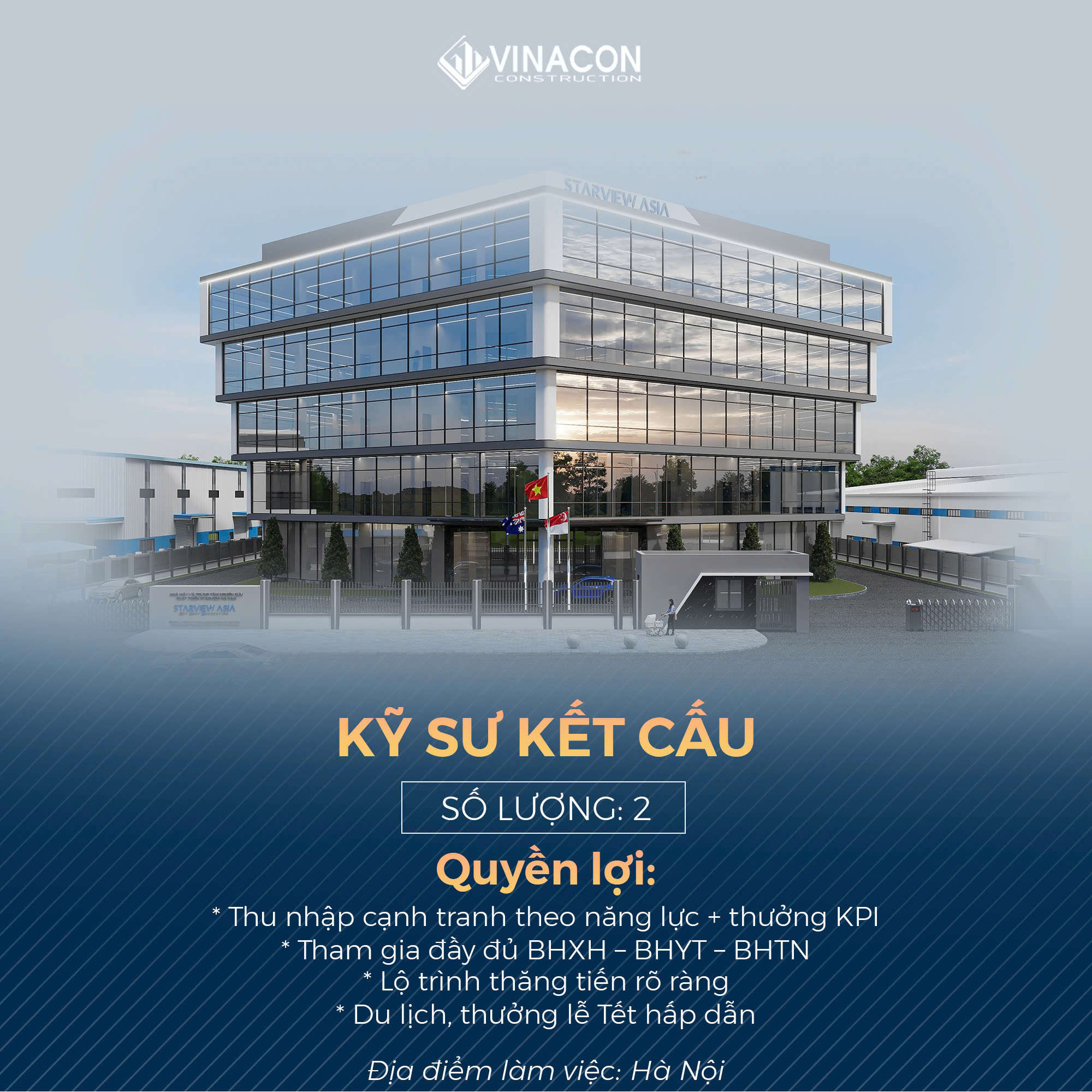 NHÀ XƯỞNG VINACON TUYỂN KỸ SƯ KẾT CẤU – LÀM NHÀ MÁY THỰC CHIẾN