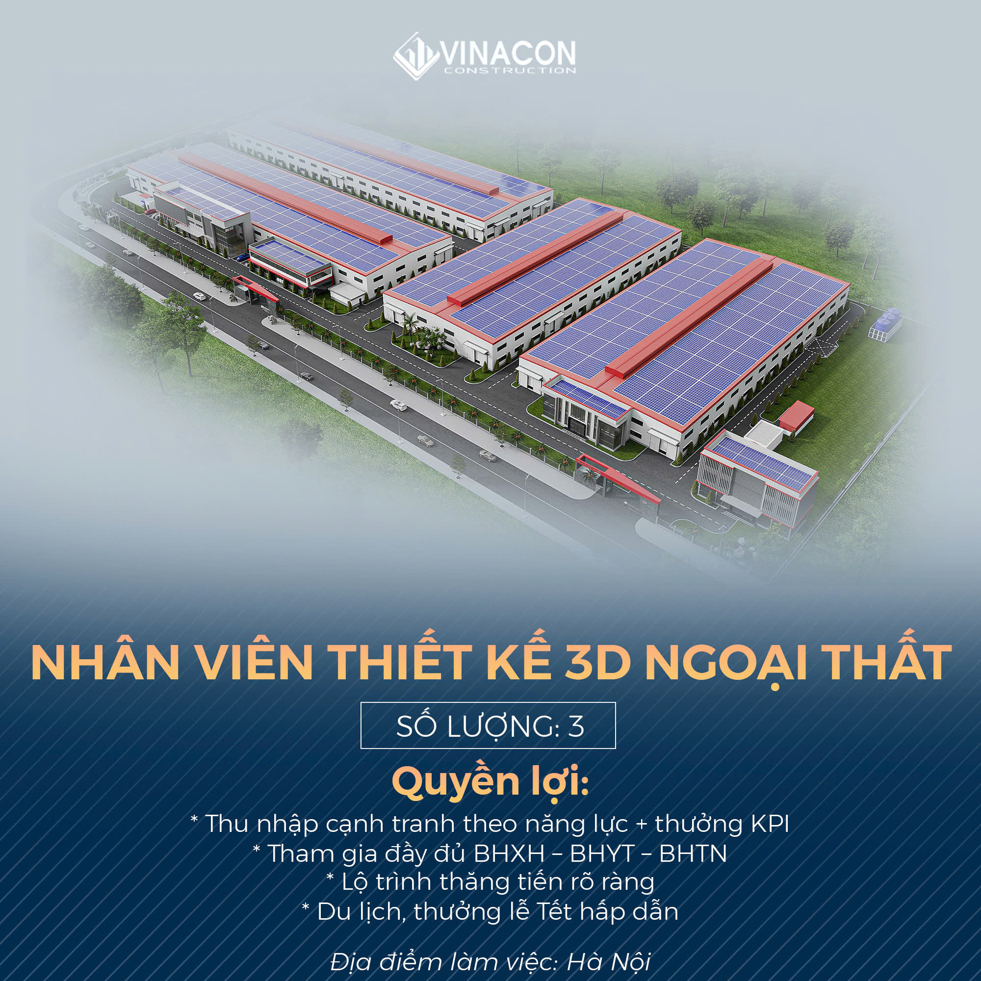 NHÀ XƯỞNG NHÂN VIÊN THIẾT KẾ 3D NGOẠI THẤT