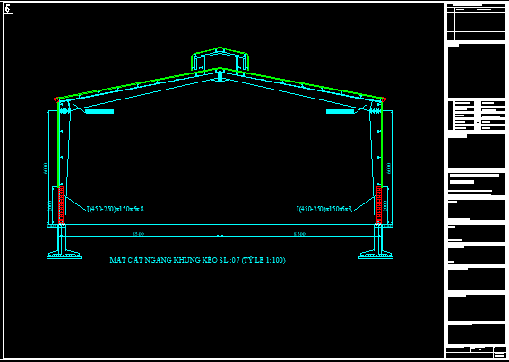 Bản vẽ nhà xưởng 25x30m