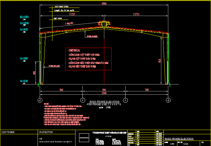 Bản vẽ nhà xưởng 24x42m