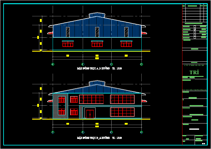 Bản vẽ nhà xưởng 25x100m