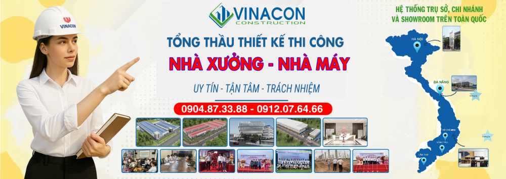 VINACON - THIẾT KẾ THI CÔNG NHÀ XƯỞNG