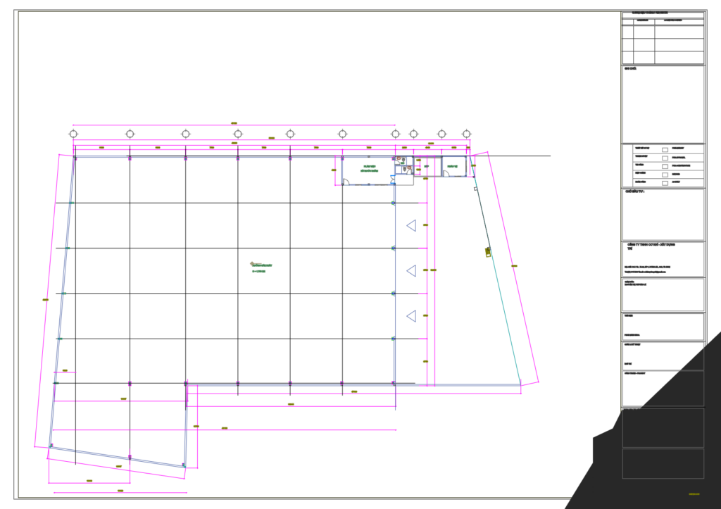 Bản vẽ nhà xưởng 1 tầng cột bê tông 25x30m – Kiến trúc, kết cấu file CAD, PDF – ảnh xem trước 4