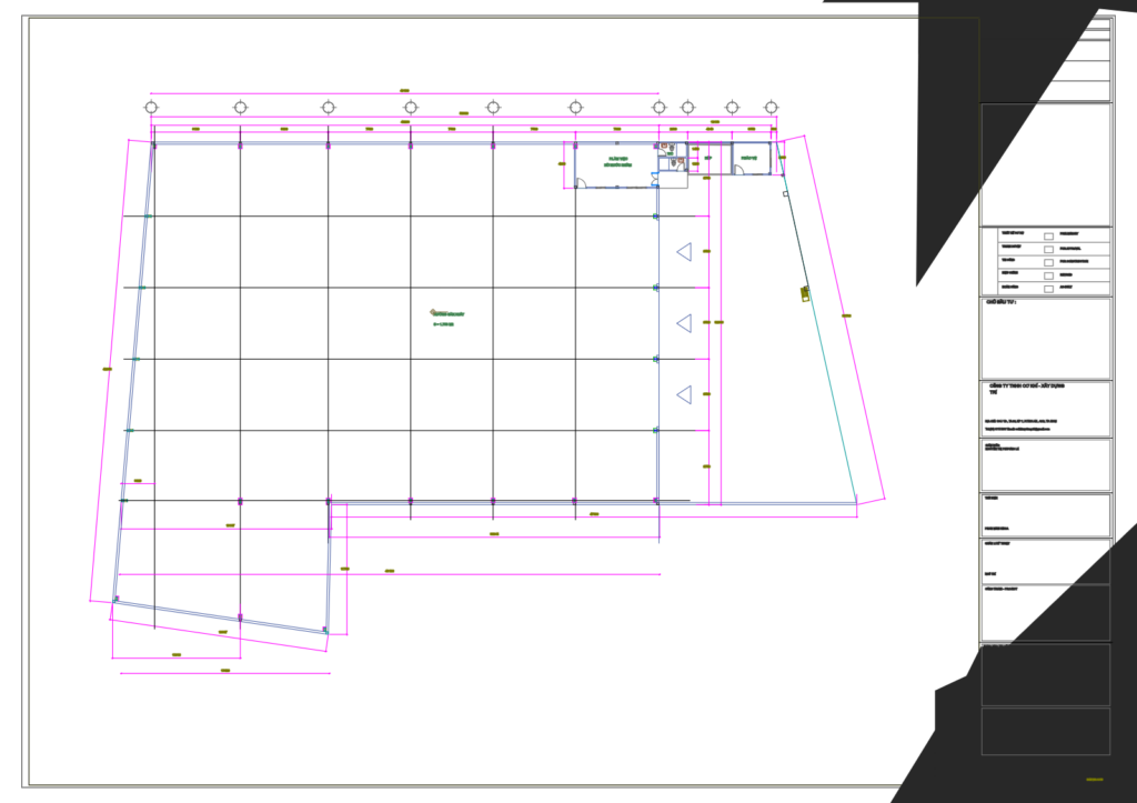 Bản vẽ nhà xưởng 1 tầng cột bê tông 25x30m – Kiến trúc, kết cấu file CAD, PDF – ảnh xem trước 5