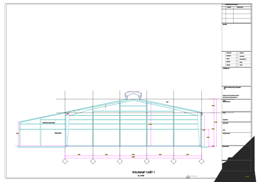 Bản vẽ nhà xưởng 1 tầng cột bê tông 25x30m – Kiến trúc, kết cấu file CAD, PDF – ảnh xem trước 6