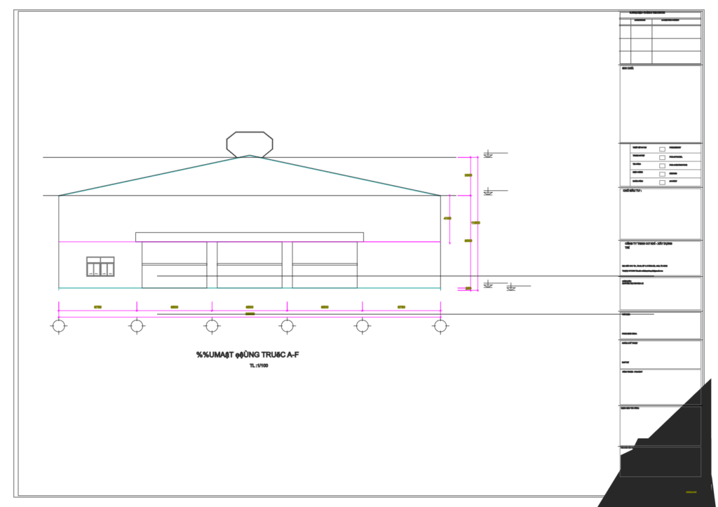 Bản vẽ nhà xưởng 1 tầng cột bê tông 25x30m – Kiến trúc, kết cấu file CAD, PDF – ảnh xem trước 7