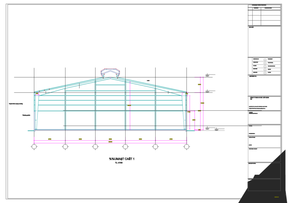 Bản vẽ nhà xưởng 1 tầng cột bê tông 25x30m – Kiến trúc, kết cấu file CAD, PDF – ảnh xem trước 8