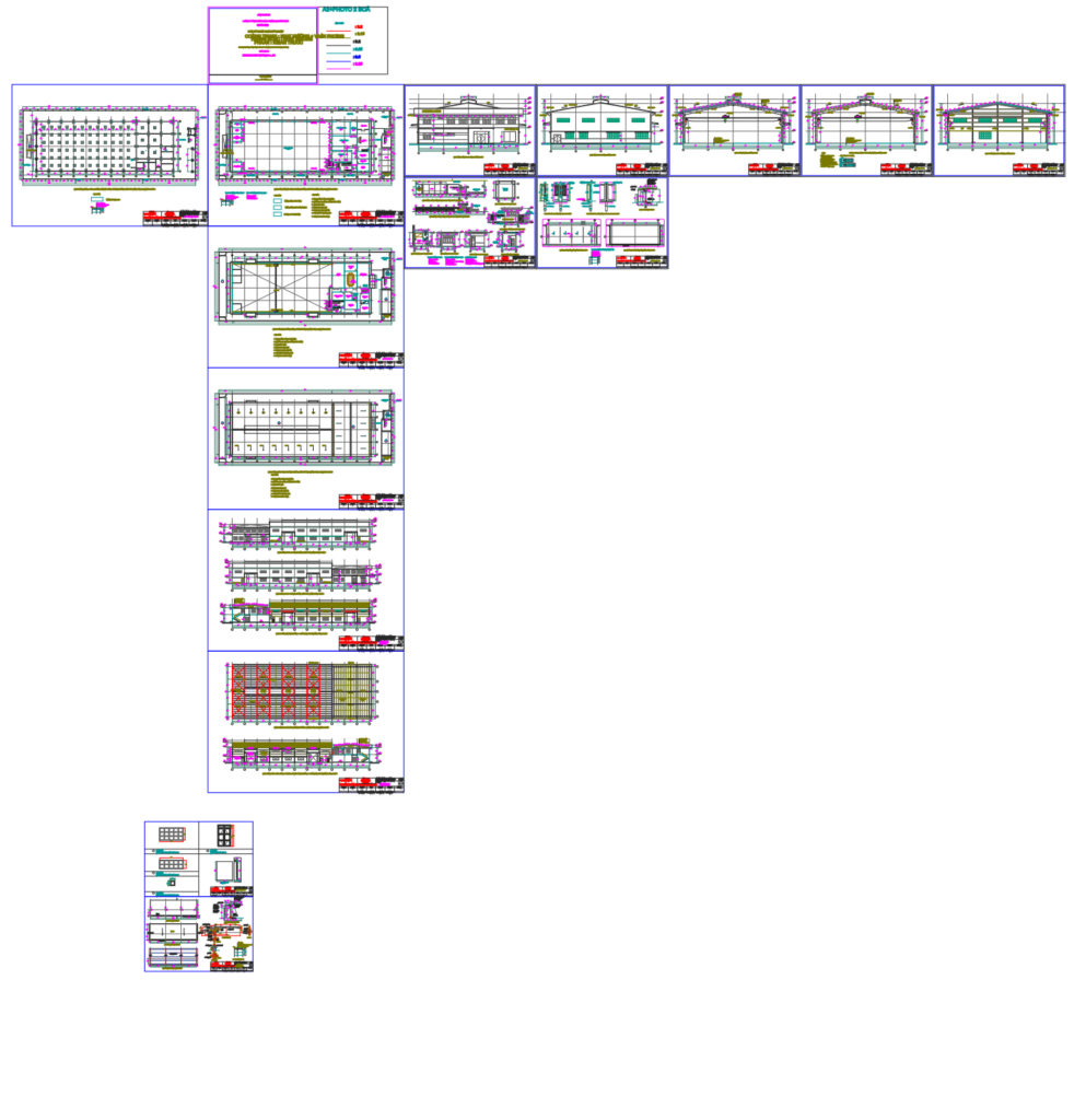 Bản vẽ nhà xưởng 26x72m khung thép tiền chế – Kiến trúc, kết cấu file CAD – ảnh xem trước 2