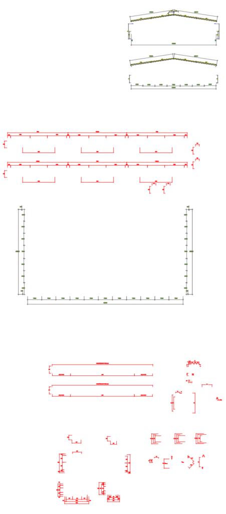 Bản vẽ nhà xưởng 45x52.5m khung thép tiền chế – Kiến trúc, kết cấu file CAD PDF – ảnh xem trước 6