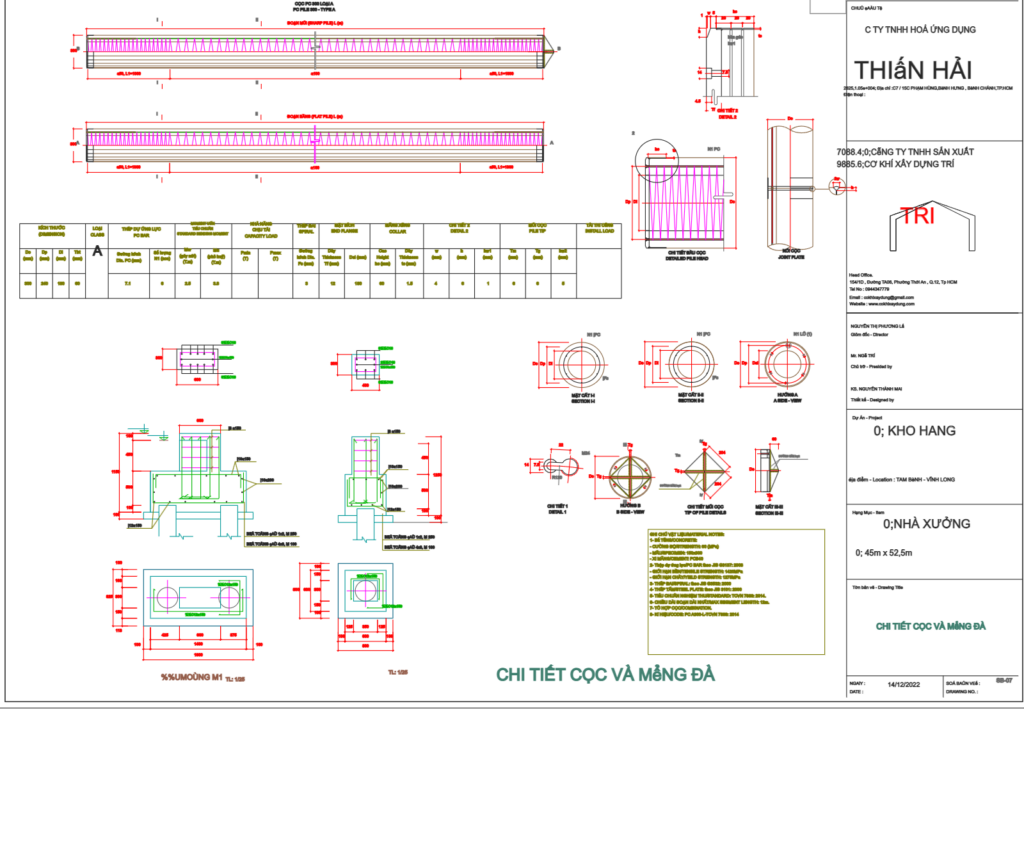 Bản vẽ nhà xưởng 45x52.5m khung thép tiền chế – Kiến trúc, kết cấu file CAD PDF – ảnh xem trước 7