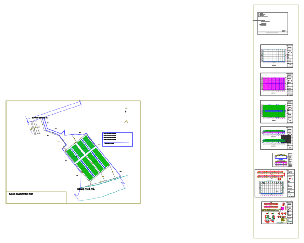 Bản vẽ nhà xưởng 45x82.5m cột cao 8m – Kiến trúc, kết cấu file CAD PDF – ảnh xem trước 2