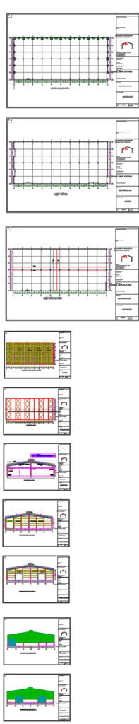Bản vẽ nhà xưởng có cẩu trục 40x80m 1 tầng – Kiến trúc, kết cấu file CAD – ảnh xem trước 3