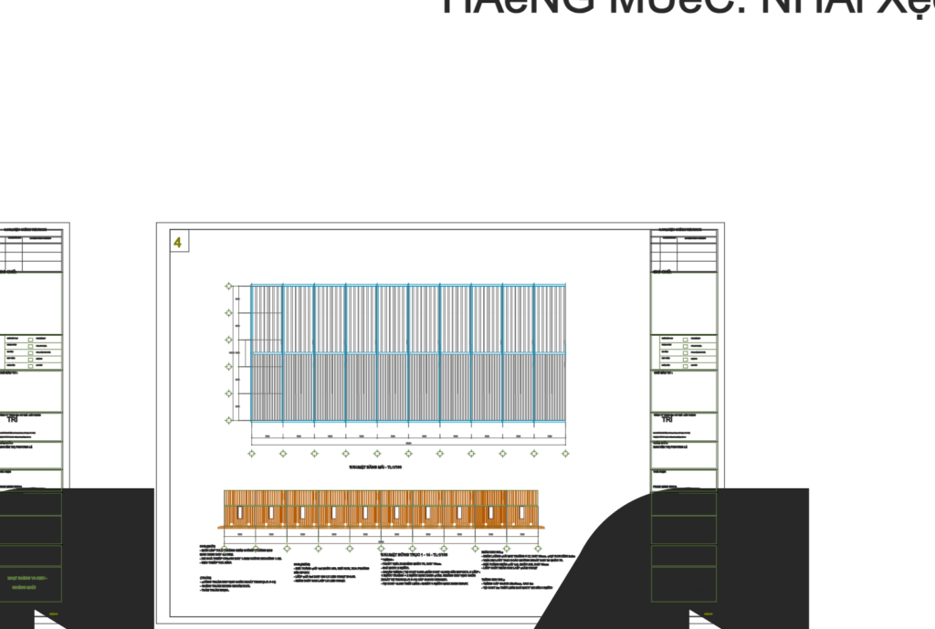 Bản vẽ nhà xưởng thép tiền chế 1 tầng 30x70m – Kiến trúc, kết cấu file CAD – ảnh xem trước 5