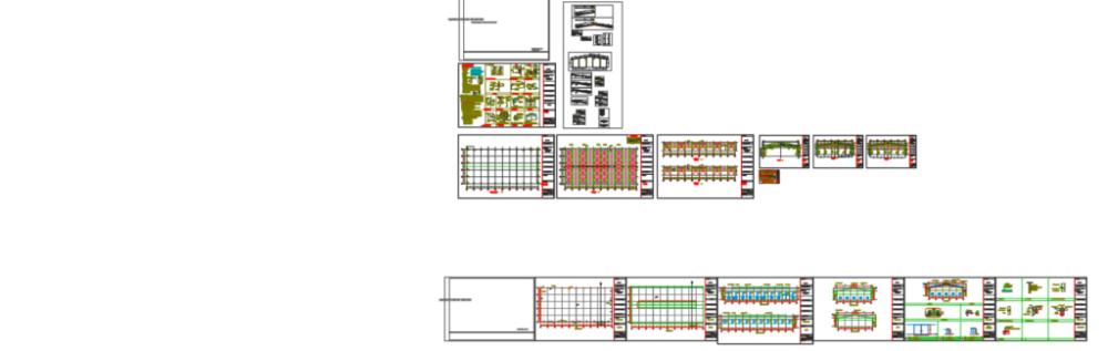 Bản vẽ nhà xưởng thép tiền chế 1 tầng 32x66.5m – Kiến trúc, kết cấu file CAD – ảnh xem trước 2