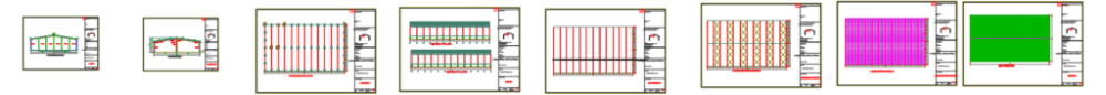 Bản vẽ nhà xưởng thép tiền chế 1 tầng 42x72m – Kiến trúc, kết cấu file CAD – ảnh xem trước 2