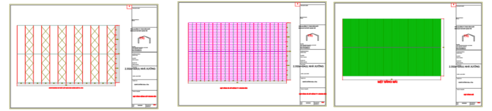 Bản vẽ nhà xưởng thép tiền chế 1 tầng 42x72m – Kiến trúc, kết cấu file CAD – ảnh xem trước 7