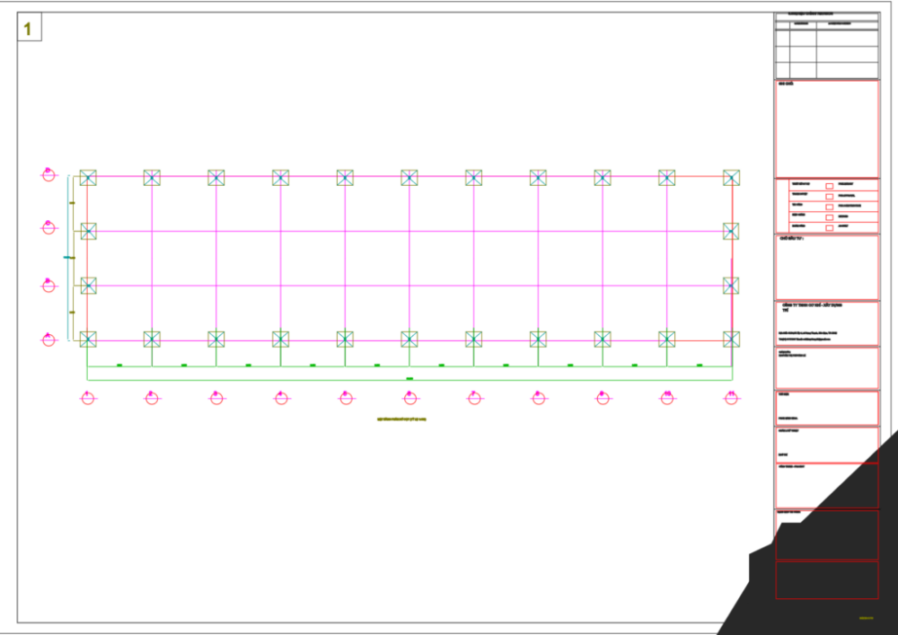 Bản vẽ nhà xưởng thép tiền chế 18x60m – Kiến trúc, kết cấu file CAD – ảnh xem trước 3