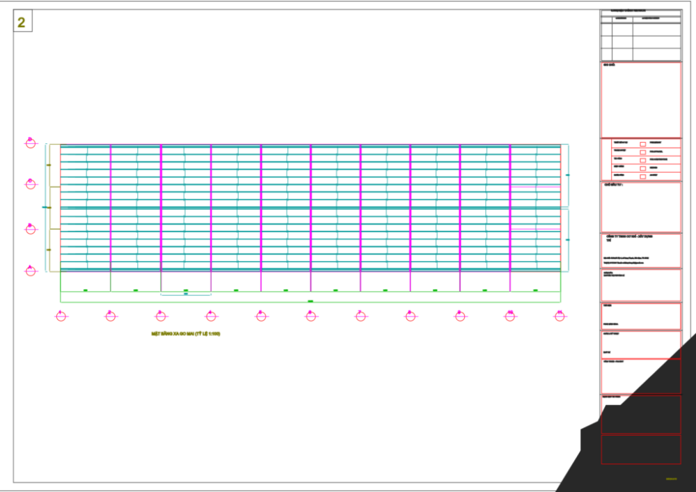 Bản vẽ nhà xưởng thép tiền chế 18x60m – Kiến trúc, kết cấu file CAD – ảnh xem trước 5