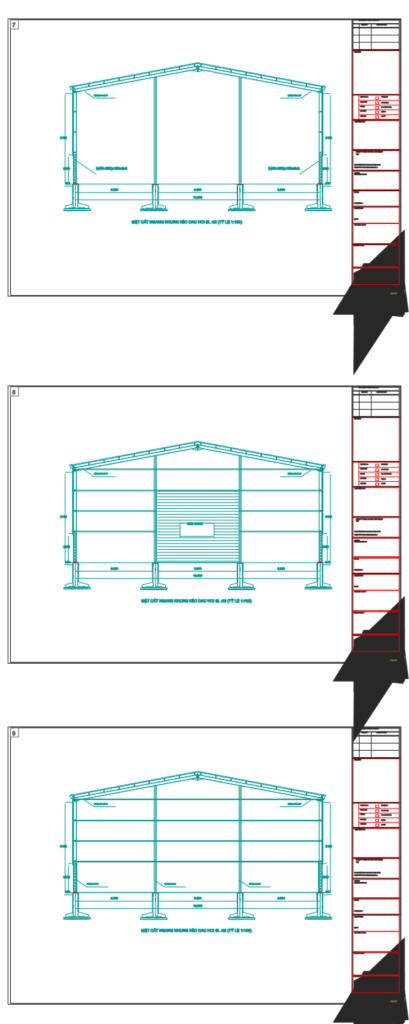 Bản vẽ nhà xưởng thép tiền chế 18x60m – Kiến trúc, kết cấu file CAD – ảnh xem trước 6