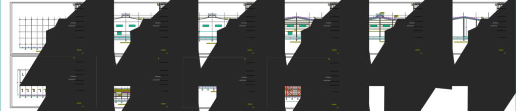 Bản vẽ nhà xưởng thép tiền chế 26x47m – Kiến trúc, kết cấu file CAD – ảnh xem trước 2