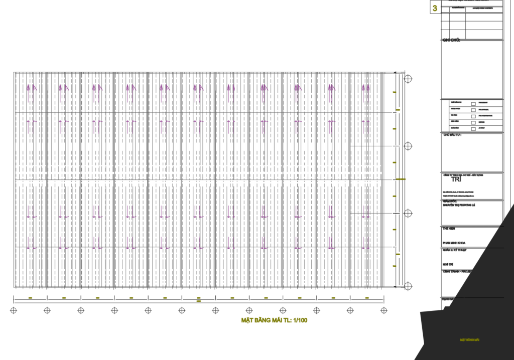 Bản vẽ nhà xưởng thép tiền chế 38x66m – Kiến trúc, kết cấu file CAD – ảnh xem trước 3