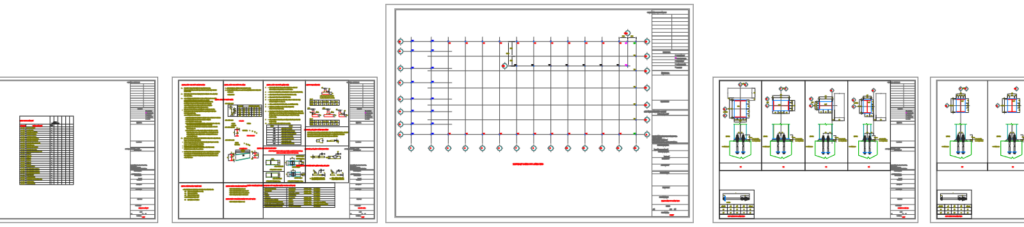 Bản vẽ nhà xưởng thép tiền chế 38x92m – Kiến trúc, kết cấu file CAD – ảnh xem trước 3