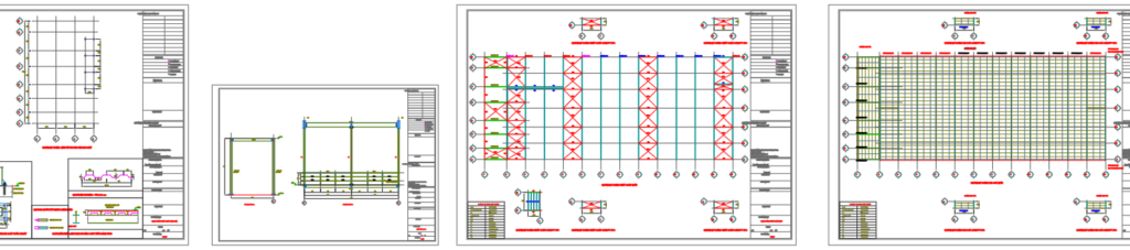Bản vẽ nhà xưởng thép tiền chế 38x92m – Kiến trúc, kết cấu file CAD – ảnh xem trước 5