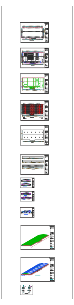 Bản vẽ nhà xưởng thép tiền chế 52x110m – Kiến trúc, kết cấu file CAD – ảnh xem trước 2