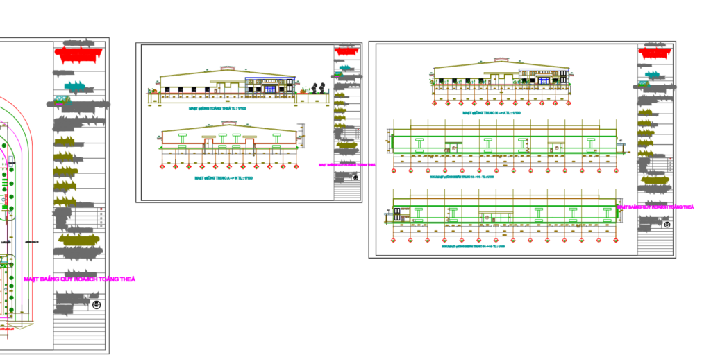 Bản vẽ nhà xưởng thép tiền chế 70x117m – Kiến trúc, kết cấu file CAD – ảnh xem trước 7