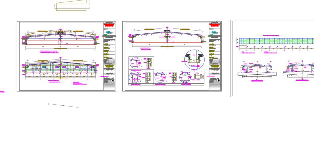 Bản vẽ nhà xưởng thép tiền chế 70x117m – Kiến trúc, kết cấu file CAD – ảnh xem trước 8