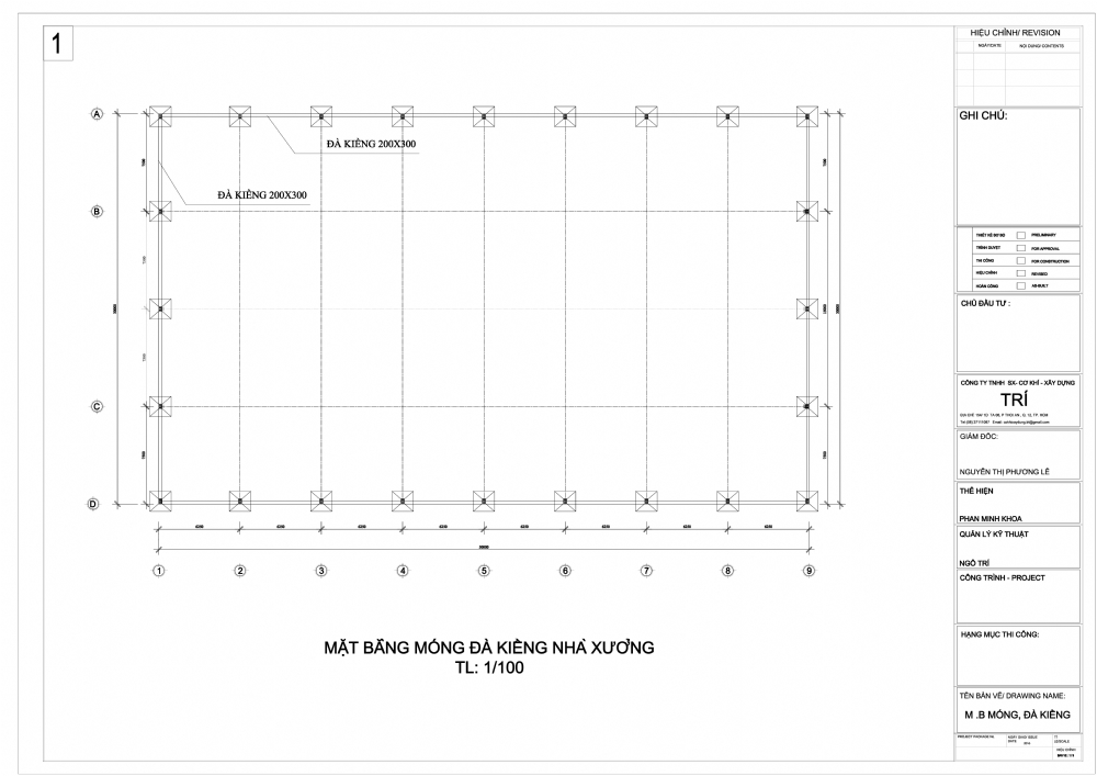 Bản vẽ nhà xưởng thép tiền chế 8 khung 30x50m – Kiến trúc, kết cấu file CAD – ảnh xem trước 1