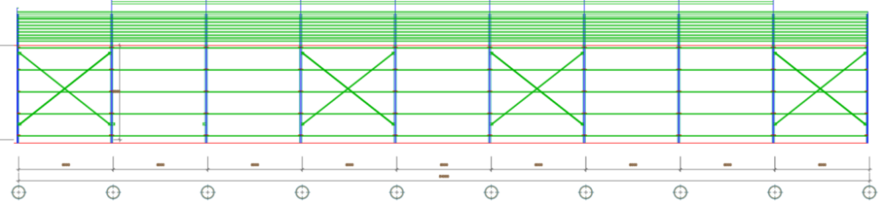 Bản vẽ nhà xưởng zamil 17x54m cột kèo i300 tường cao 1m – Kiến trúc – ảnh xem trước 3