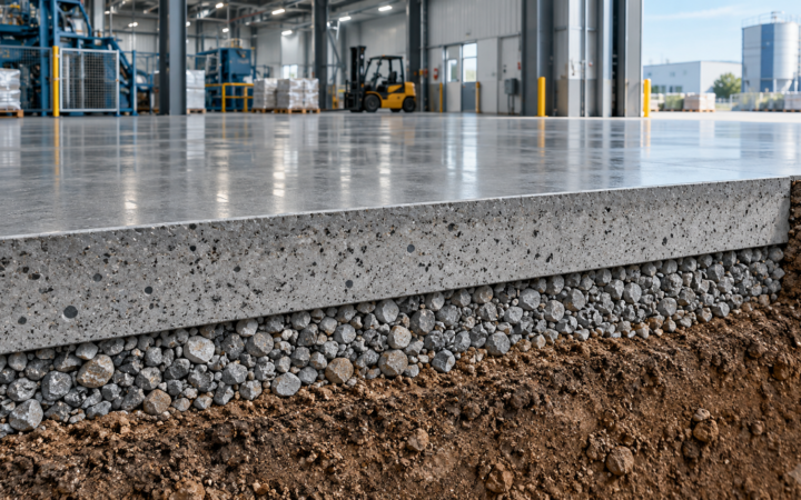 Cấu tạo nền nhà xưởng công nghiệp: vai trò từng lớp và cách phối hợp thiết kế