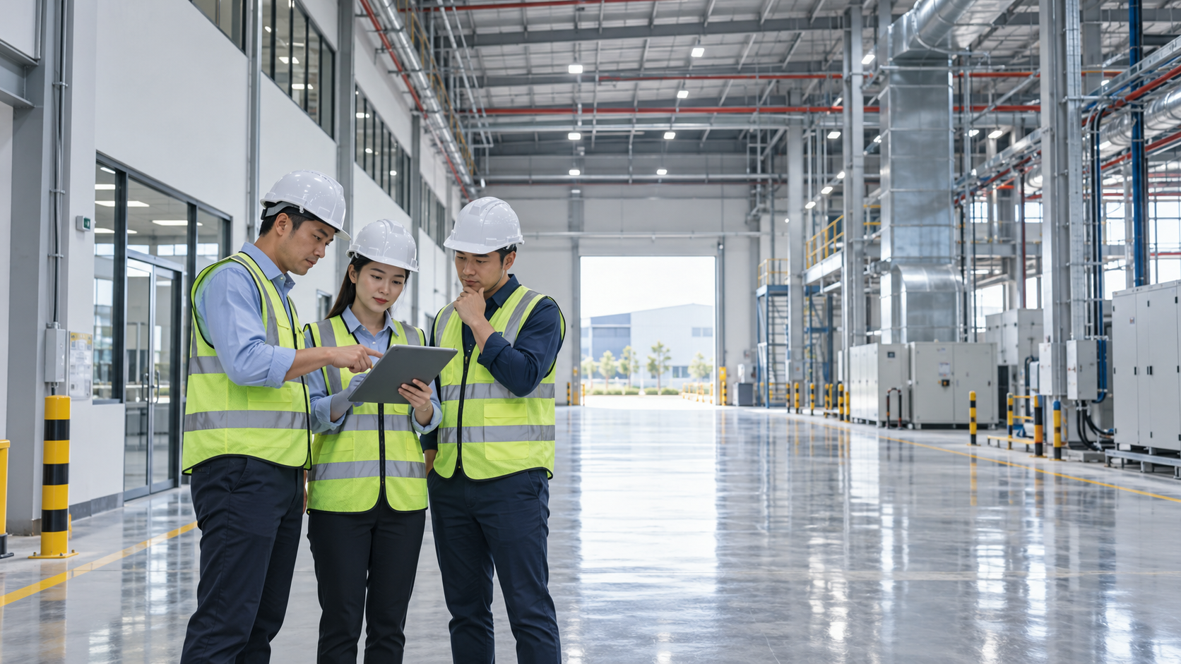Kiểm tra nhà xưởng trước khi đưa vào sử dụng: hồ sơ, hệ thống và vận hành – phối cảnh minh họa ý tưởng