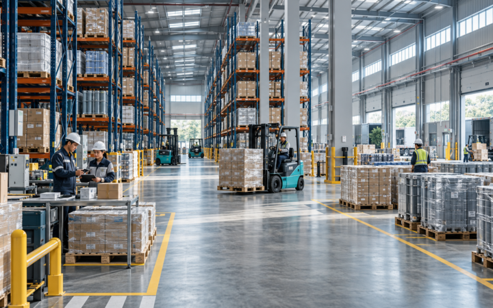 Thiết kế kho nguyên liệu và kho thành phẩm: từ sức chứa đến tốc độ luân chuyển